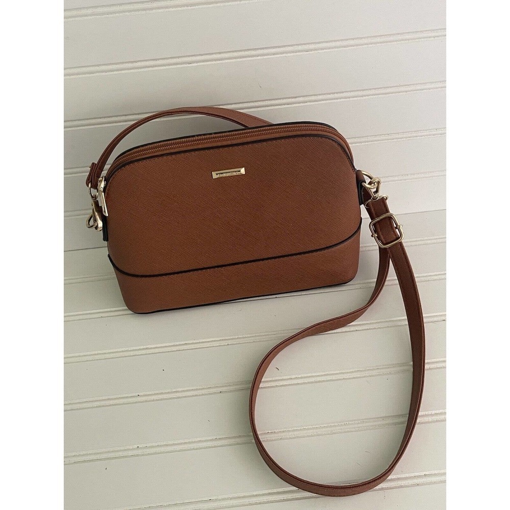 ELIM & PAUL Synthetic Leather Dome Crossbody Bag Purse w/Organizer Zip Wallet